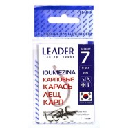 Гачки для риби, №7, Leader Idumezina, 9шт/уп, колір BN